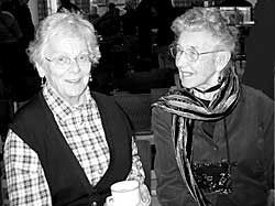 Diana Barley on the right, pictured with President Dr Rosalys Coope.