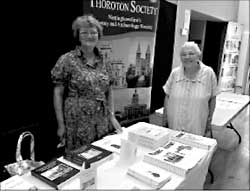 Penny Messenger and Margaret Trueman manning the stand at the Archaeology Day.